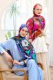 Urban Hours Watercolor Fuchsia Mayda Shawl