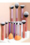 12-Piece Multi-Functional Makeup Brush Set, Including Powder Brush, Blush Brush, Foundation Brush, Eyeshadow Brush, Blending Brush, Contour Brush, Angled Makeup Sponge, Round Makeup Sponge