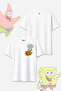 Spongebob Hero Funny Spongebob Printed Unisex 100% Cotton Oversize T-Shirt Loose Fit Plus Size - 4