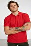 Men's Fashion Comfort Red Polo Collar T-Shirt