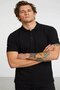 Men's Fashion Comfort Black Polo Collar T-Shirt