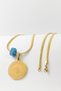 Gold Color Evil Eye Verse & Ottoman Monogram 60 cm Stainless Steel Necklace with Italian Chain and Prayer - 6