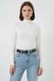 Women's Stand Collar White Blouse