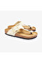 Gizeh Big Buckle Nu Women's Cream Slippers Juststep - 6