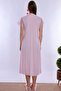 Effortt Maternity and Postpartum Nightgown Set with Soft Texture, Breastfeeding Feature, and Hijab - Pink - 6