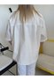 Ecru Drawstring Detailed T-Shirt - 6