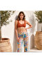 Women's Colorful Patterned Tulle Beach Pants Pareo - 4
