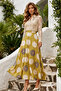 Satin Skirt A227 Oil Green - 3