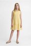 Girl's Sleeveless Dress with Lace Detail - 2