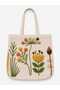 40X40 cm Digital Printed Suede Fabric Women's Shoulder Bag – Multi-Colored Patterned Daily and Beach Bag - 4
