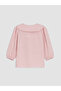 Pink Baby Collar Plaid Lace-Up Blouse - 2