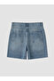 Blue Regular Fit Women's Jean Shorts - 7