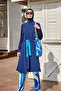 Parachute Fabric Navy Blue Full Covered Hijab Swimsuit - 4-Piece Set M2428 - 4