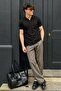 Men's Cotton Fashion Black Polo Collar T-Shirt - 3