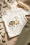 Turtle Hug 100% Cotton 3-Piece Newborn Baby Set 0-3 Months - Top with Side Snaps, Pants with Booties and B - 4