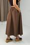 Women's Parachute Fabric Unlined Midi Skirt Brown - 4