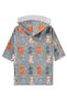 Cat Printed Bathrobe for Ages 2-12 - Gray - 2