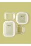6 Piece Borosilicate Glass Food Container Set - Airtight Lids - Lunch Box - Rectangle + Square - 2
