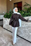 Brown Wide-Sleeve Belted Shirt - 2