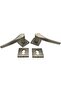 Modern Rose Mortise Door Handle Set with Privacy Latch