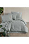Panna Mint Single 100% Cotton Striped Duvet Cover Set - 2