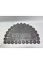 Gray Color Half Moon Rubber Welcome Mat with Needles - Non-Slip Base Indoor and Outdoor Entrance Mat - 3