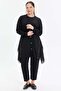 Buttoned Chiffon Detailed Comfortable Fit Women's Cardigan - 3