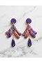 Pavlonya Damla Purple Dreams Series Polymer Clay & Epoxy Handmade Design Earrings - 2