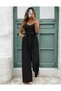Summer's Favorite Women's Rope Strap V-Neck Belted Waist Long Aerobin Jumpsuit - 5
