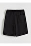 Black Elastic Waist Boy's Shorts - 2