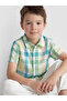 Nevavm Plaid Patterned Boy's Shirt with Difference - 2