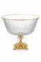 Luxury Gold Footed Glass Serving and Presentation Set with Glasses Guest Hospitality Set Home Gift 15 Pieces - 4