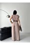 Women's Drawstring Crop Blouse and High Waist Palazzo Pants Two Piece Set - 8