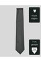Green Striped Dark Gray Slim Tie – 7 cm Wide - 4