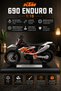 Ktm 690 Enduro R 1:18 Scale Die-Cast Metal Motorcycle Model with Display Stand Collectible Motor Licensed
