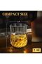 Diamond Glassware Set of 6, Premium Crystal Tumbler - 7oz Classic Tumblers for Beverages - Gift for Men, Dads, and Collectors - 6