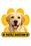 Pawed Friend Labrador Retriever Dog Sticker Label |   15X15 cm Self-Adhesive Foil