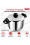 Stainless Steel Pasta/Noodle/Rice Boiling Pot with Strainer Lid, Lockable Handles, Sandwich Bottom, Induction/Gas Friendly - 7