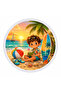 Sunset Surfing 150 cm Round Children's Beach Towel Surfing and Beach Themed Summer Towel - 3
