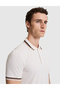 Ecru Slim Fit Buttoned Polo Collar T-Shirt 50321159-Vr019 - 2