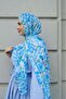 Botanical Pattern Cotton Shawl-White - 4