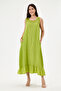 Apple Green Italian 100% Linen Jacket with Mesh on the Shoulder and Collar 2 Piece Set Long Linen Suit Size 38 - 44 - 2