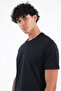 Modal Interlock Fabric Minimal Logo Crew Neck Men's Sports T-Shirt - 5