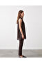 Classic Cut Chiffon Detailed Sleeveless Tunic - Y26-10270 - Brown - 2