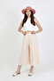 Liva Elastic Waist Draped Wide Cut Skirt Trousers Tns-4404 - 3
