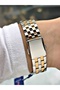Special Design Gold-Green Color Steel Cord Women Wrist Watch Nm229Mr - 5