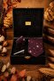 Black Men's Gift Box - Tie with Handkerchief, Cufflinks, Tie Clip Kmk237