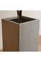 Catalina Polyresin Square Planter 23x23x50cm - Grey - 2