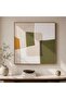 Altara Hand Painted Canvas Framed Wall Arts 100x100cm - Green