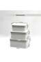 Chyna 3-pieces Bamboo Storage Organiser With Lid 36x26x17cm -white - 7